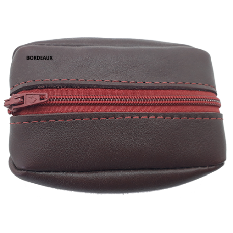Porte monnaie simple uni en vachette